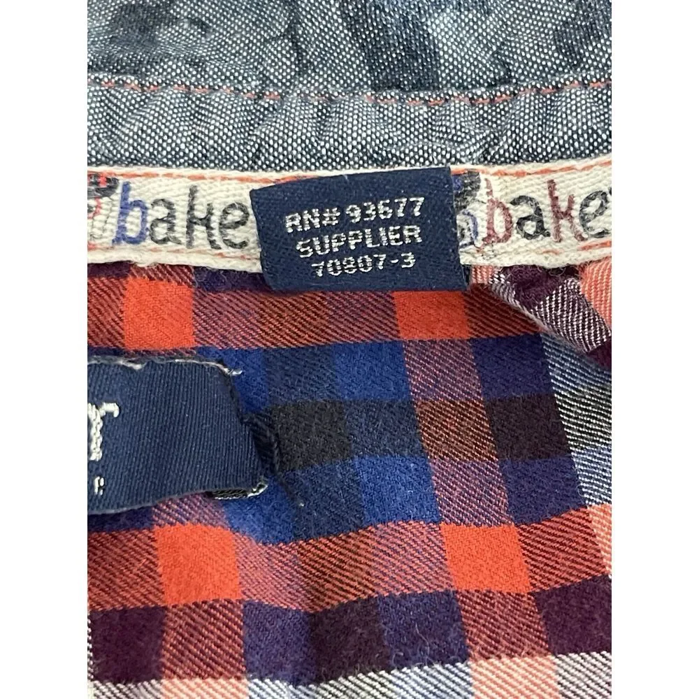 Ted Baker Baby Boys 2T Blue Denim Button‎ Up Shirt Dressy Woodland Deer Dogs